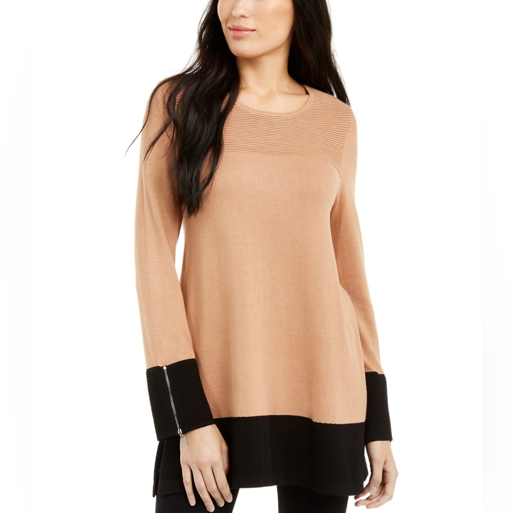 NWT Alfani Ottoman-Knit Tunic Sweater - Size M